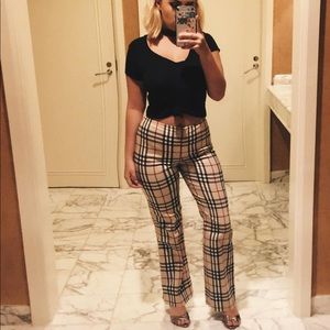BURBERRY HIGH WAISTED PANTS
